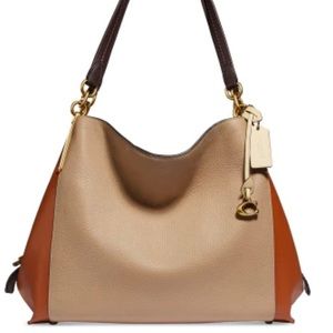 COACH Colorblock Mixed Leather Dalton 31 Shoulder Bag